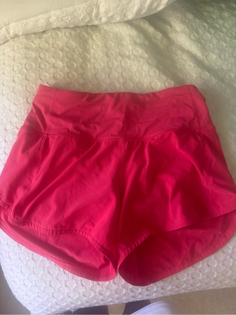 Lululemon Hot Pink High Rise Athletic Shorts with Inner Liner 4 inch